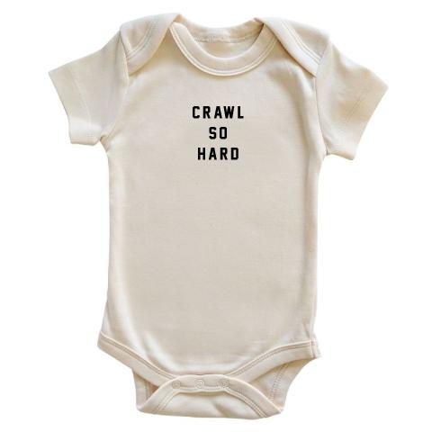 Crawl so hard organic baby onesie