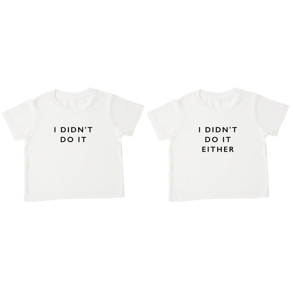 'Partners In Crime' - Set of Two Tees