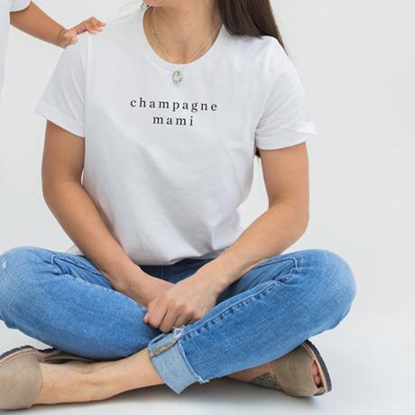 champagne mami womens tee